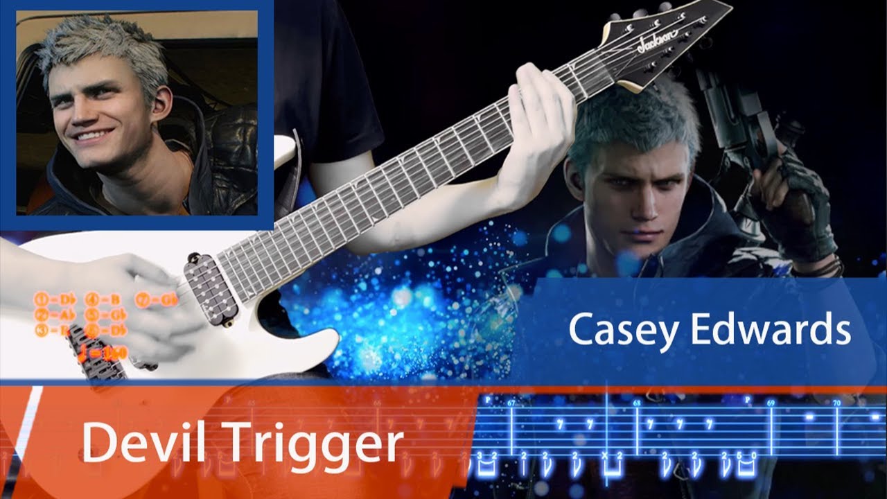 Devil May Cry 5-Devil Trigger guitar solo cover with tab