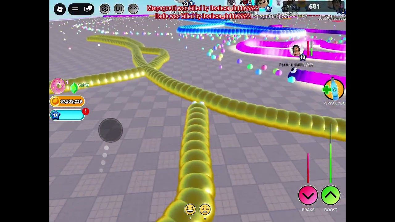 Playing slither simulator! ( Roblox )