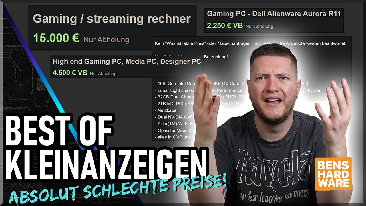 15000€ PC von KLEINANZEIGEN! Was DENKEN sich DIESE LEUTE?! Absurde PREISE und SCHLECHTE KONFIGS!