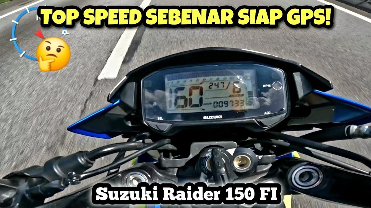 Suzuki Raider 150 FI | TOP SPEED SEBENAR | GPS | TEST KAT HIGHWAY |
