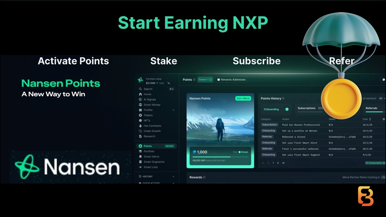 Nansen Points Tutorial - Stake, Subscribe and Refer