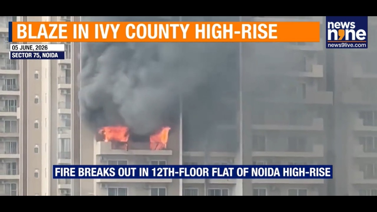 Twin Fire Incidents Spark Panic in Noida, High-Rise Blaze Erupts at Ivy County