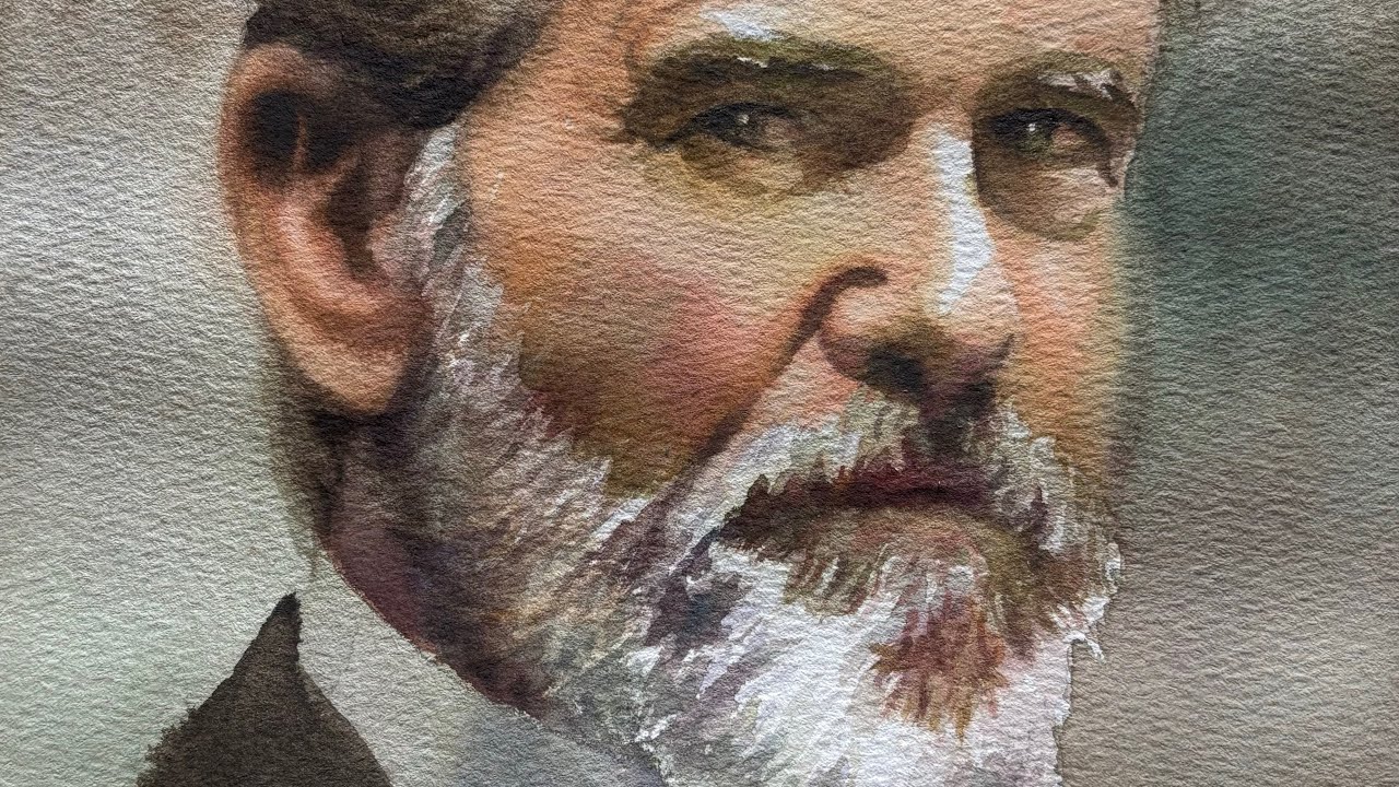 인물수채화, #piercebrosnan  #watercolor 