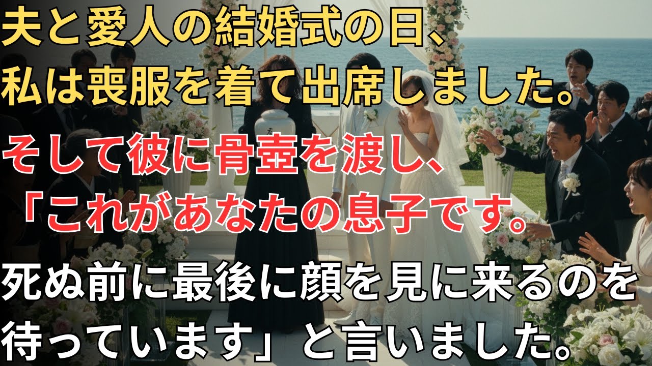 夫と愛人の結婚式に喪服で現れ、遺骨の壺を渡した——「これがあなたの子よ」