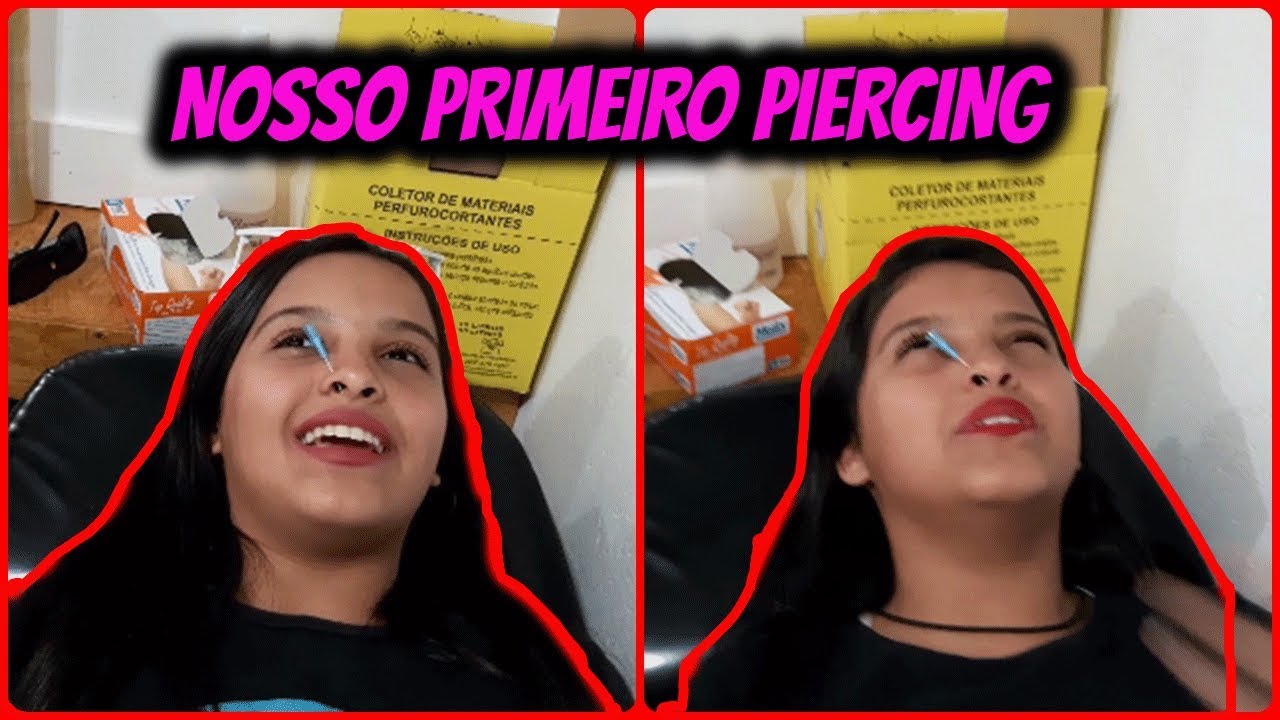 Enfim COLOCAMOS nosso primeiro PIERCING - VEJA COMO FICOU