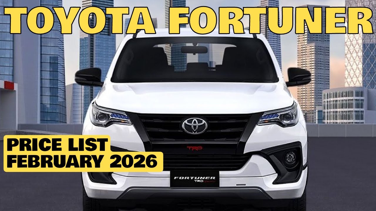 TOYOTA FORTUNER PRICE LIST PHILIPPINES AS OF FEBRUARY 2026