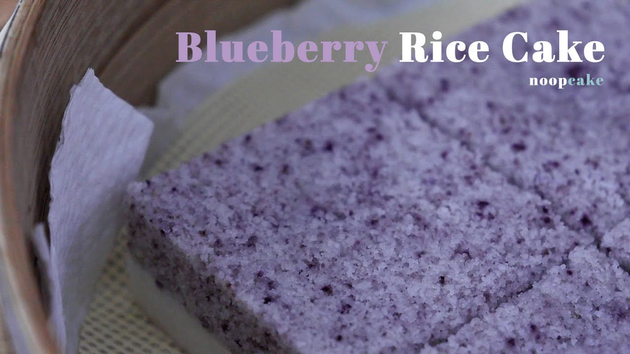 블루베리 반반 설기 / Buleberry Half and Half Rice Cake / 누피케이크NOOPCAKE