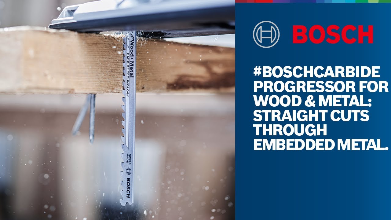 #BOSCHCARBIDE Progressor for Wood and Metal: Straight cuts through embedded metal