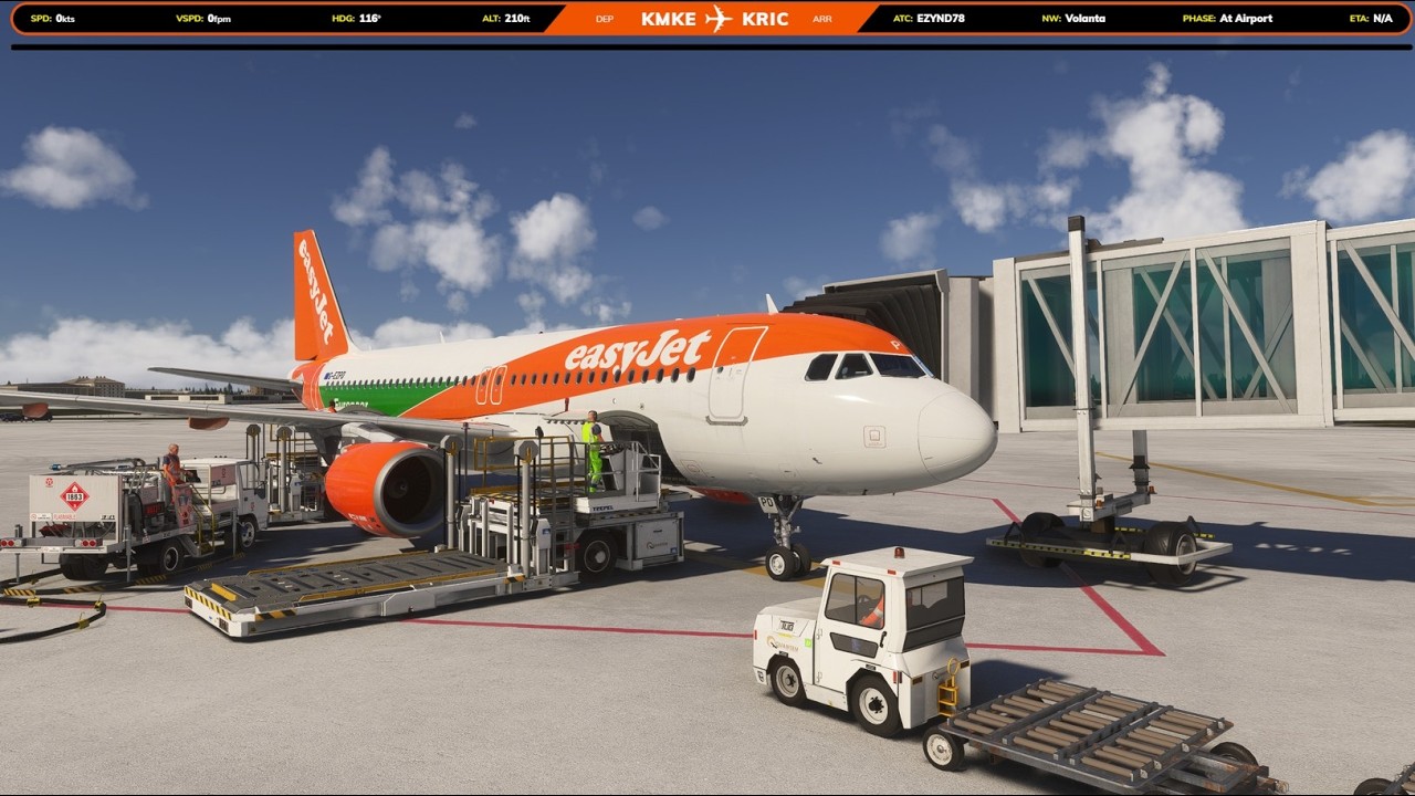 Milwakee (KMKE) - Richmond (KRIC) | BaTc+Coop| Fullflight A320 Fenix