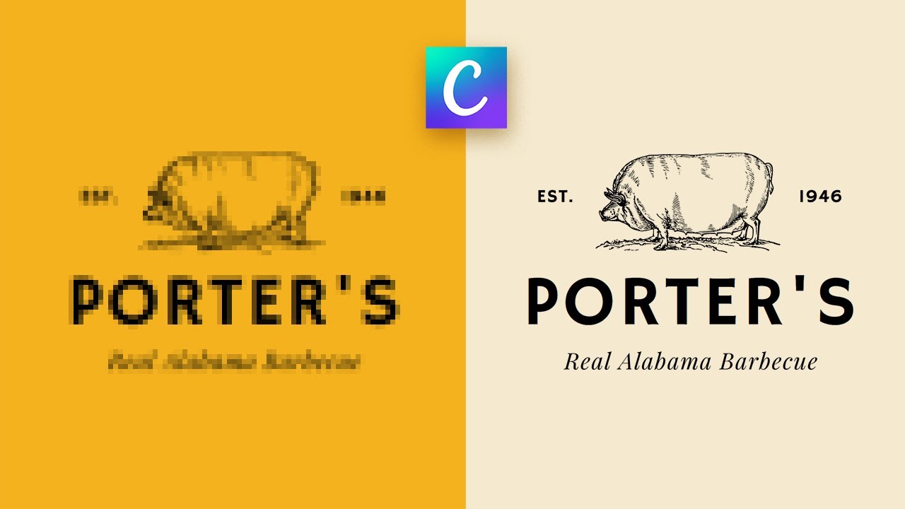 Обязательно посмотрите трюк с Canva! (Преобразуйте свой логотип в вектор)