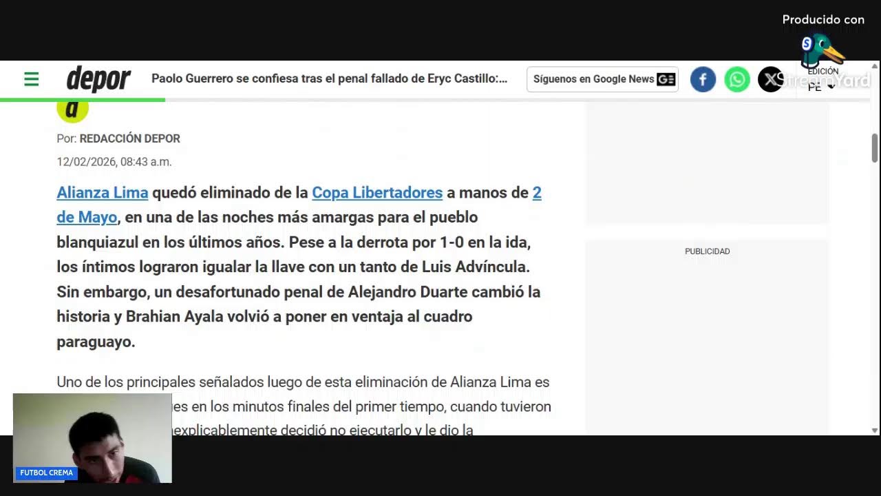 PAOLO GUERRERO SE CONFIESA TRAS EL PENAL FALLADO DE CASTILLO
