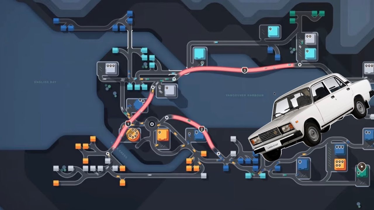 у Ванкувера закончились мосты (mini motorways)