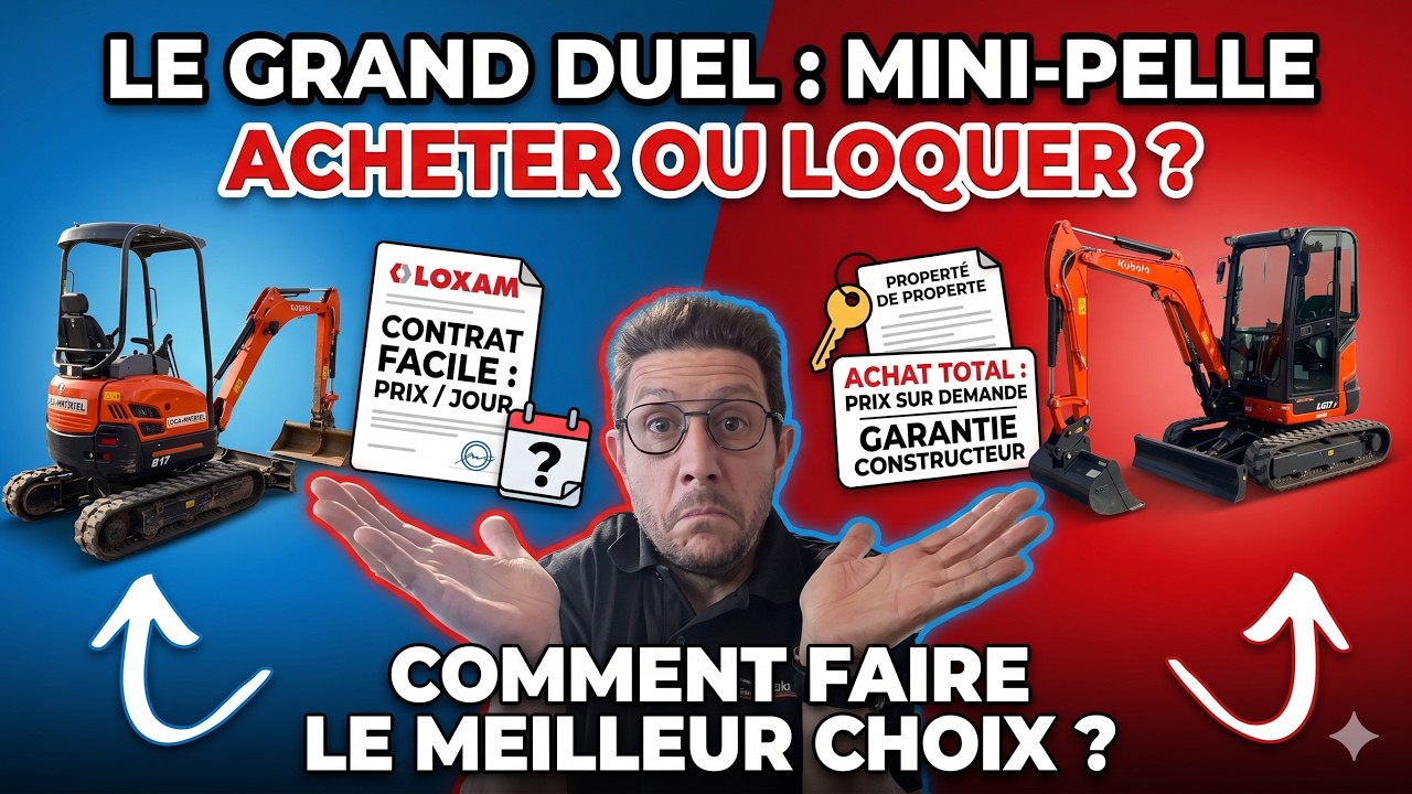 🏗️ Achat ou Location de Mini-Pelle : Quel est le meilleur choix pour vous ?