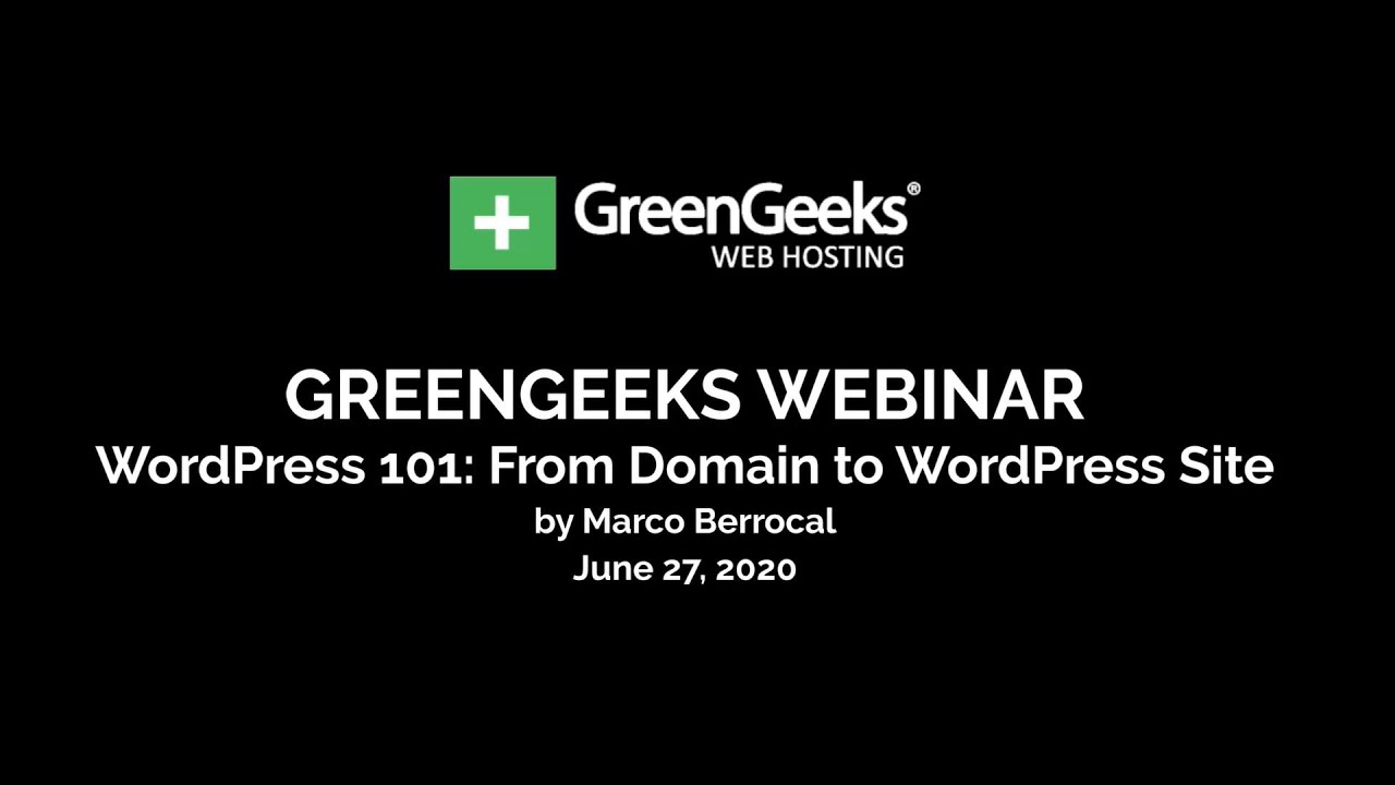 Webinar - WordPress 101: How to Get Started, from Domain to Website.