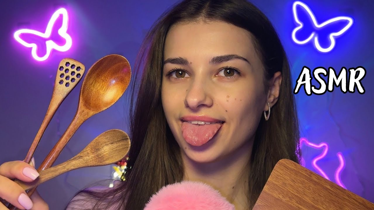 Asmr | Wooden Triggers🪵❤️ Mouth Sounds for your sleep👅😴