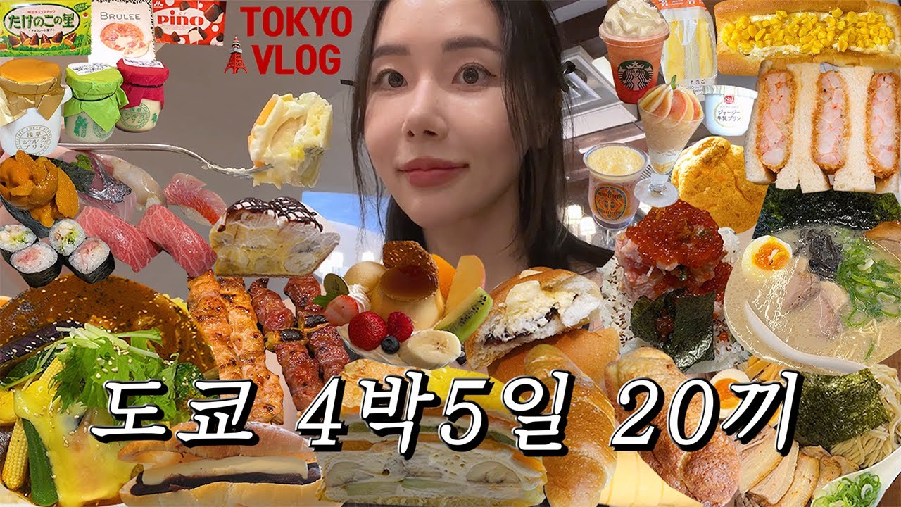 도쿄 여행 브이로그) 일본에서 너무 먹어서 먹방 대하드라마 한편 뚝딱🎂 (도쿄 여행 4박5일 일정, 돈카츠, 츠케멘, 스시, 야키니쿠, 일본편의점, 푸딩, 팡메종, 도쿄맛집)