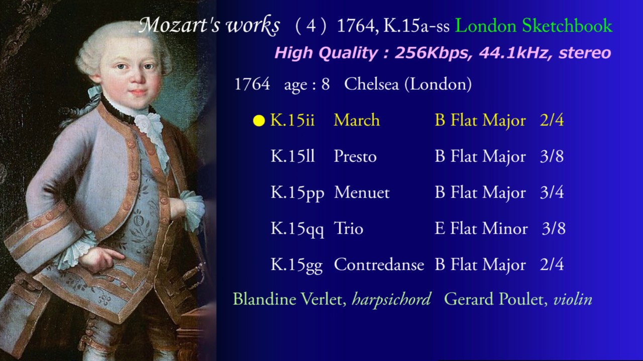 Mozart's works(4) 1764, K.15a-K.15ss   London Sketchbook