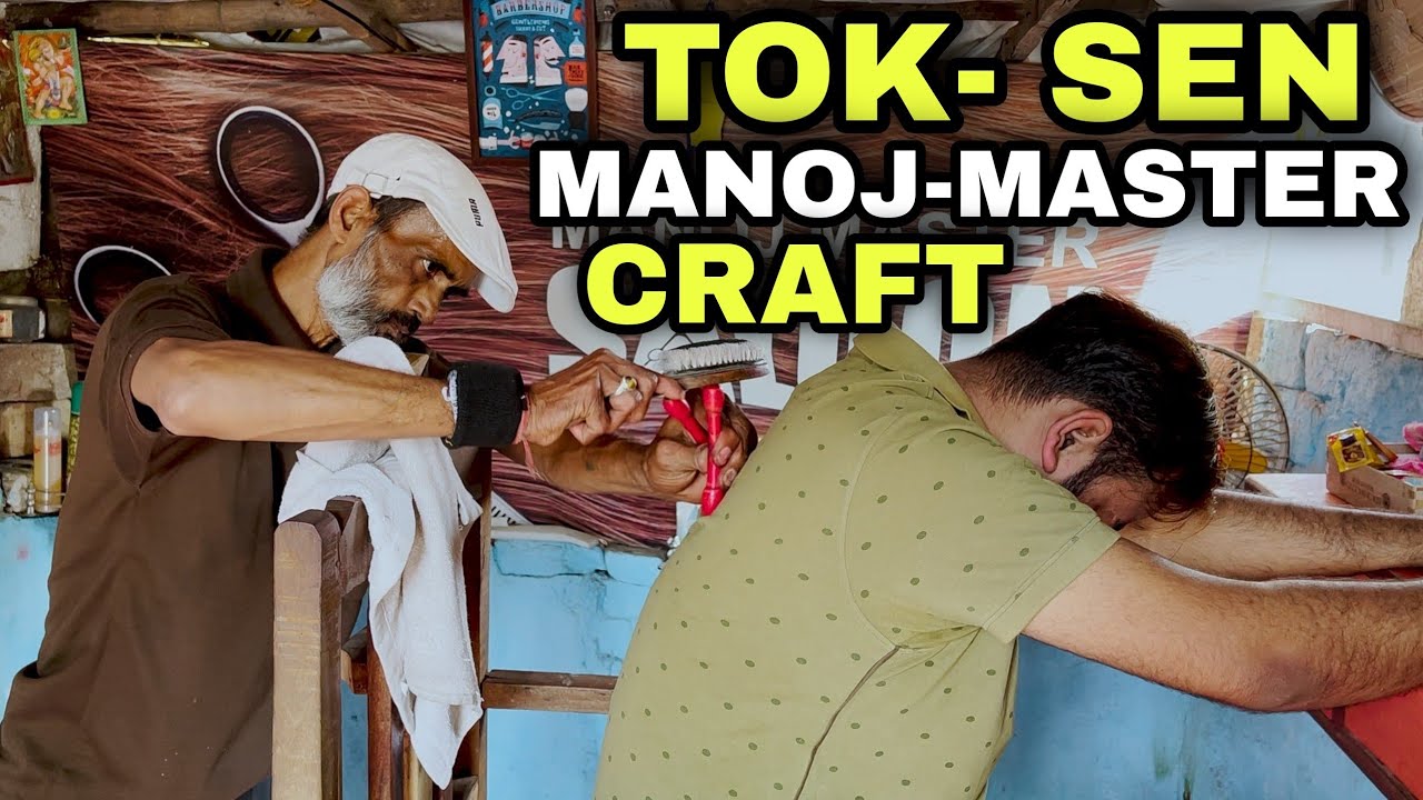 ASMR TOK-SEN Head massage by Manoj master 💈 INDIAN BARBER