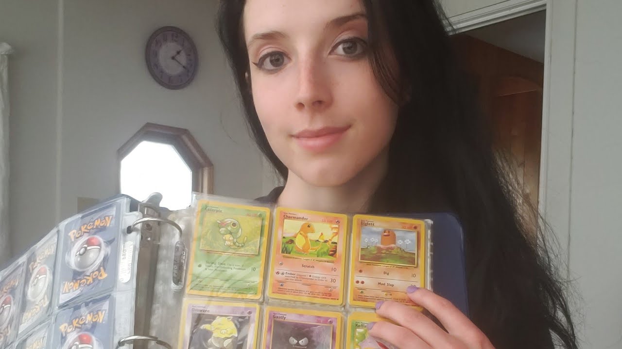 ASMR - Pokemon Card Tracing ~ Softspoken, Gum Chewing