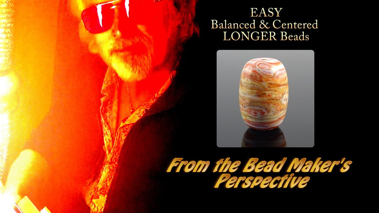 Glass Bead Making Video Tutorial: EASY Balanced & Centered LONG Beads (with Italian Subtitles)