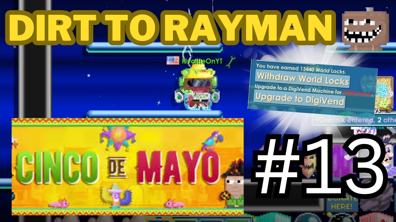 PROFIT DE MAYO! SPENDING 8M GEMS ! | DIRT TO RAYMAN 2025 #13 GROWTOPIA