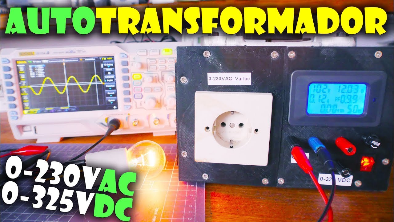 FUENTE de ALIMENTACIÓN ALTERNA ⚡ 0-230VAC 10A y CONTINUA 0-325VDC con un AUTOTRANSFORMADOR VARIAC