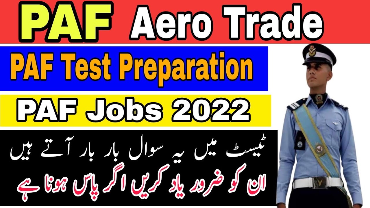 PAF Aero Trade Test Preparation 2022 | PAF Test Preparation | PAF Jobs 2022|PAF English,Physics Test