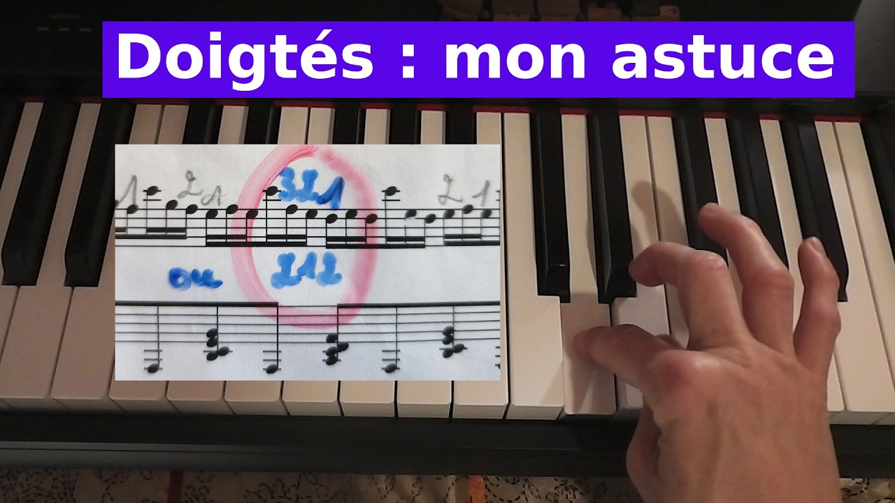 MON ASTUCE pour choisir mes doigtés. | Exemple : Main droite dans Etude de Moszkowitz