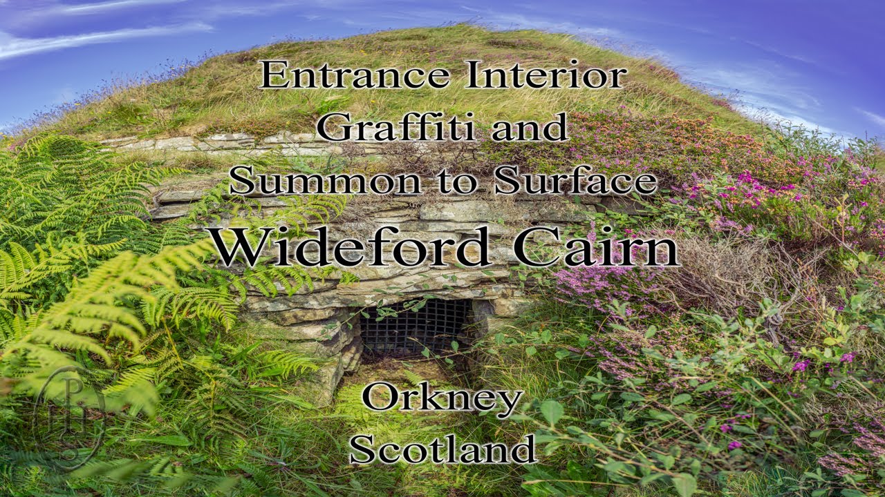 Entrance Interior Graffiti and Summon to Surface Wideford Cairn Orkney Scotland 4K
