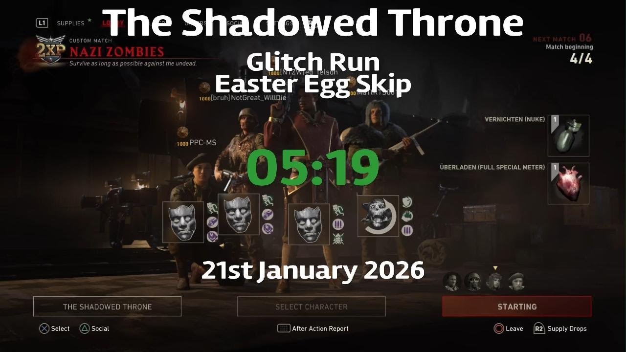 Shadowed Throne - EE Skip in 05:19 (4-Player)