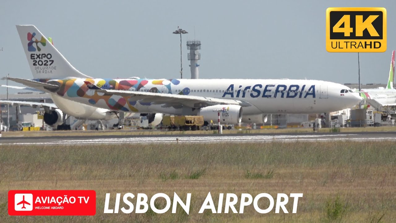 Air Serbia A330-243 Roll Out • Lisbon Airport