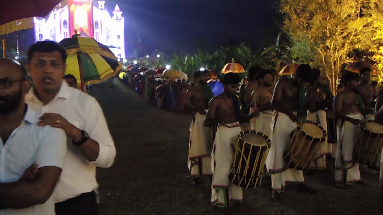 Procession for St. Sebastian in Muringoor, Kerala, India
