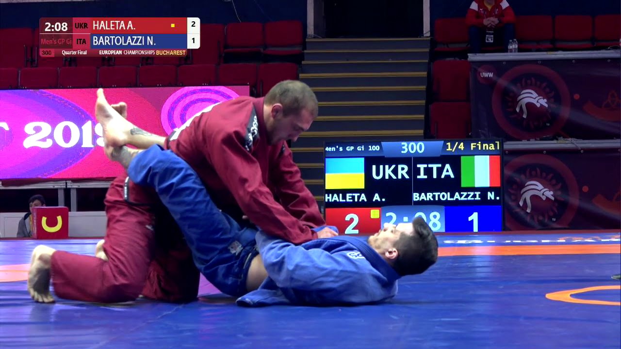 1/4 Men's GP Gi - 100 kg: A. HALETA (UKR) v. N. BARTOLAZZI (ITA)
