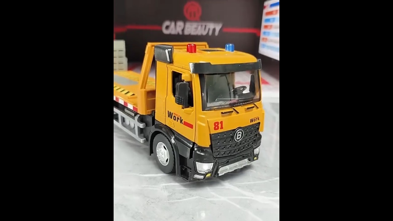 Metal Diecast Tow Truck Model for Boys: Realistic Construction Truck Toy with Simulated Features!