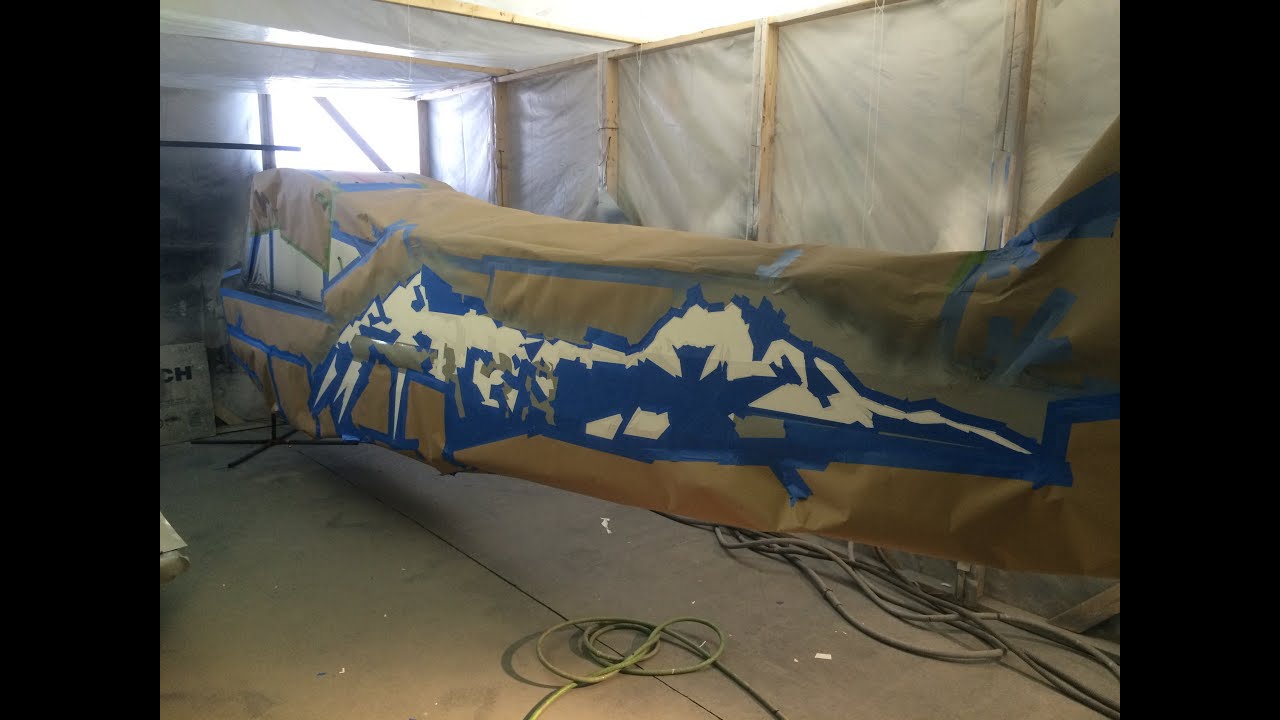 Painting the Fuselage of the 2016 Alaska Airmen Super Cub Raffle Plane