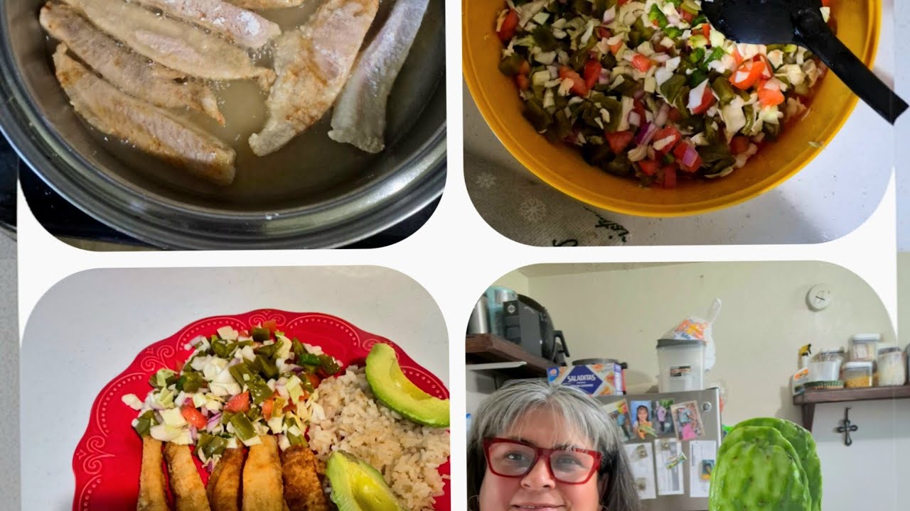 @yolandasvlog17 ensalada de nopales y filete de pescado comida de cuaresma