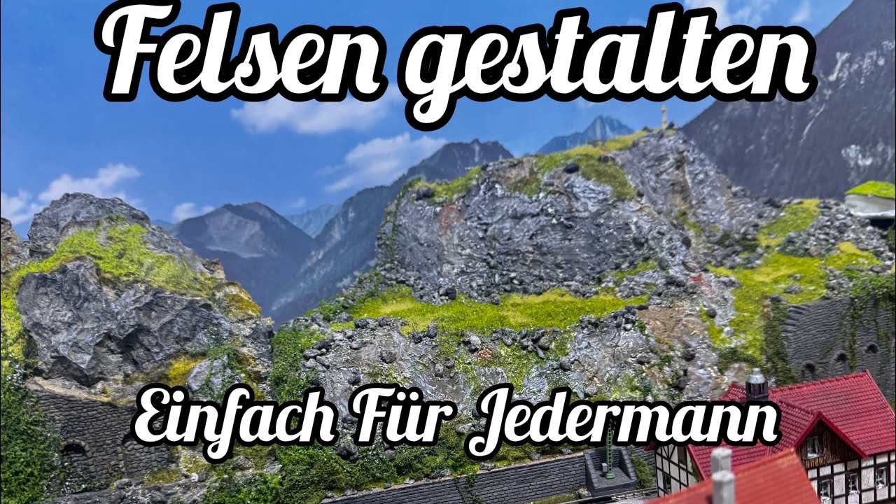 Felsen realistisch gestalten, einfach und schnell gezeigt. Basteln mit Marco in Spur-N 1:160