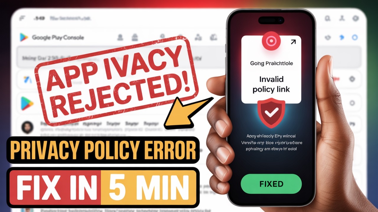 Google Play Console App Rejected ❌ Invalid Privacy Policy Link Fix | Privacy Policy Create & Submit