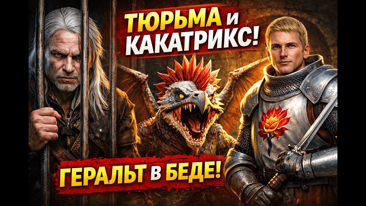 Геральт ПОПАЛ В ТЮРЬМУ! Покер с эльфом и охота на Какатрикса | Ведьмак 1