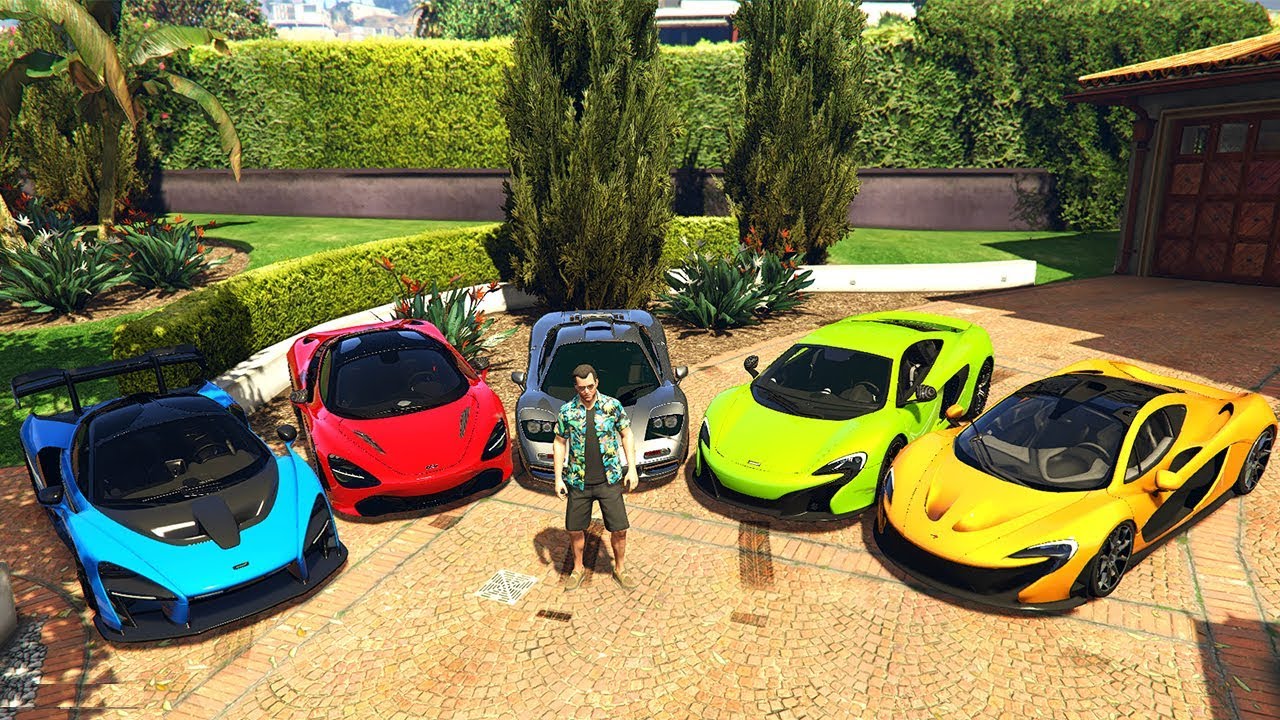 GTA 5 ✪ Stealing Luxury McLaren Cars with Michael ✪ (Most Expensive Real Cars)#6