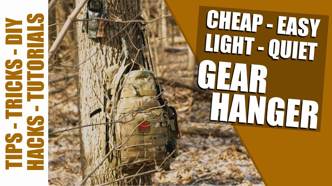 The cheapest, lightest, quietest and easiest DIY hunting gear hanger by The OCD Hunter