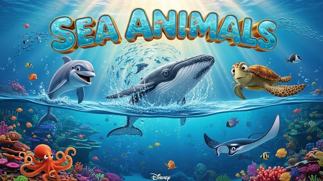 Sea Animals | Nursery Rhymes & Kids Songs | applelemon