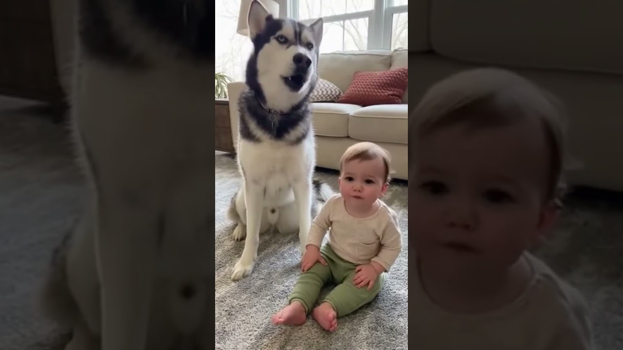 Baby Copies Dog With Confidence