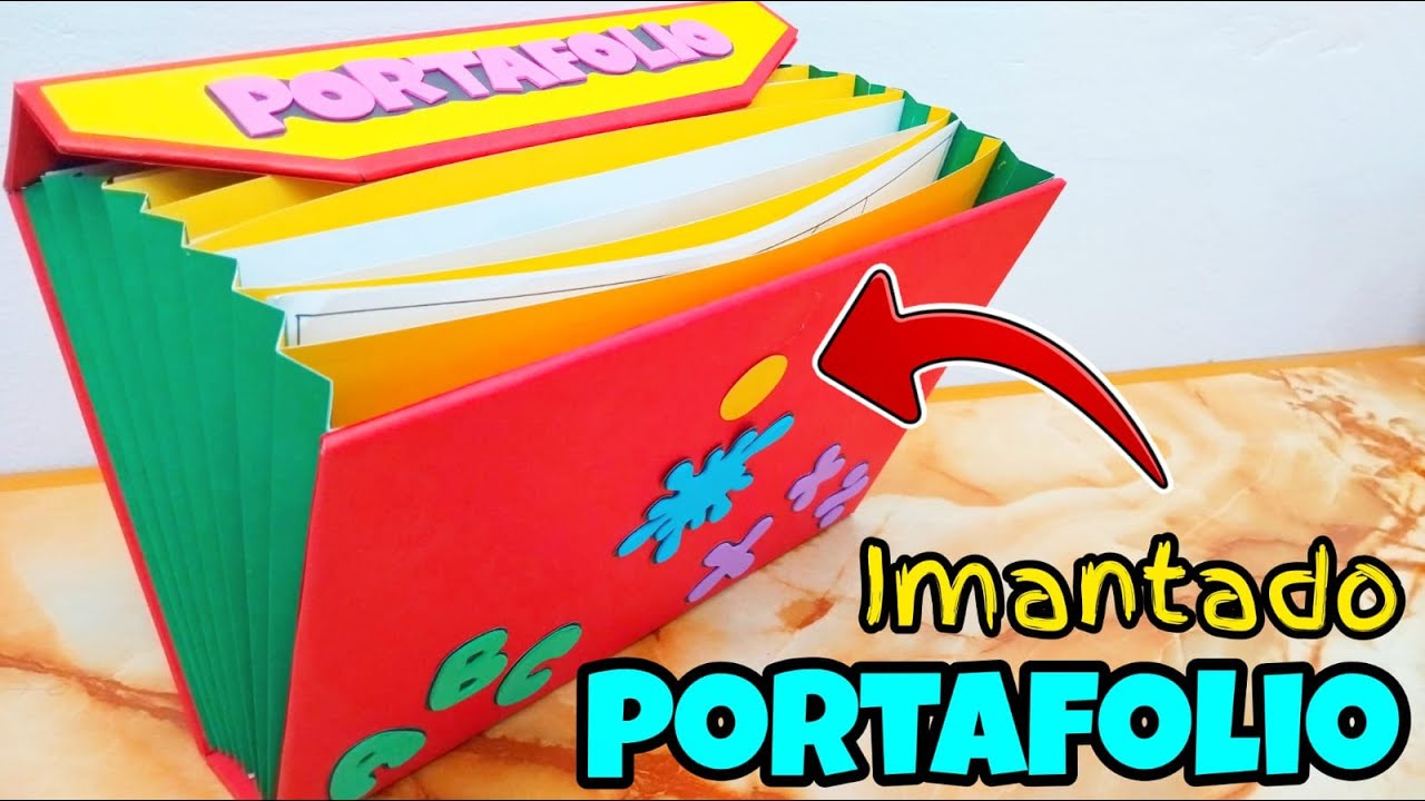 Cómo hacer un PORTAFOLIO de cartón (IMANTADO) paso a paso