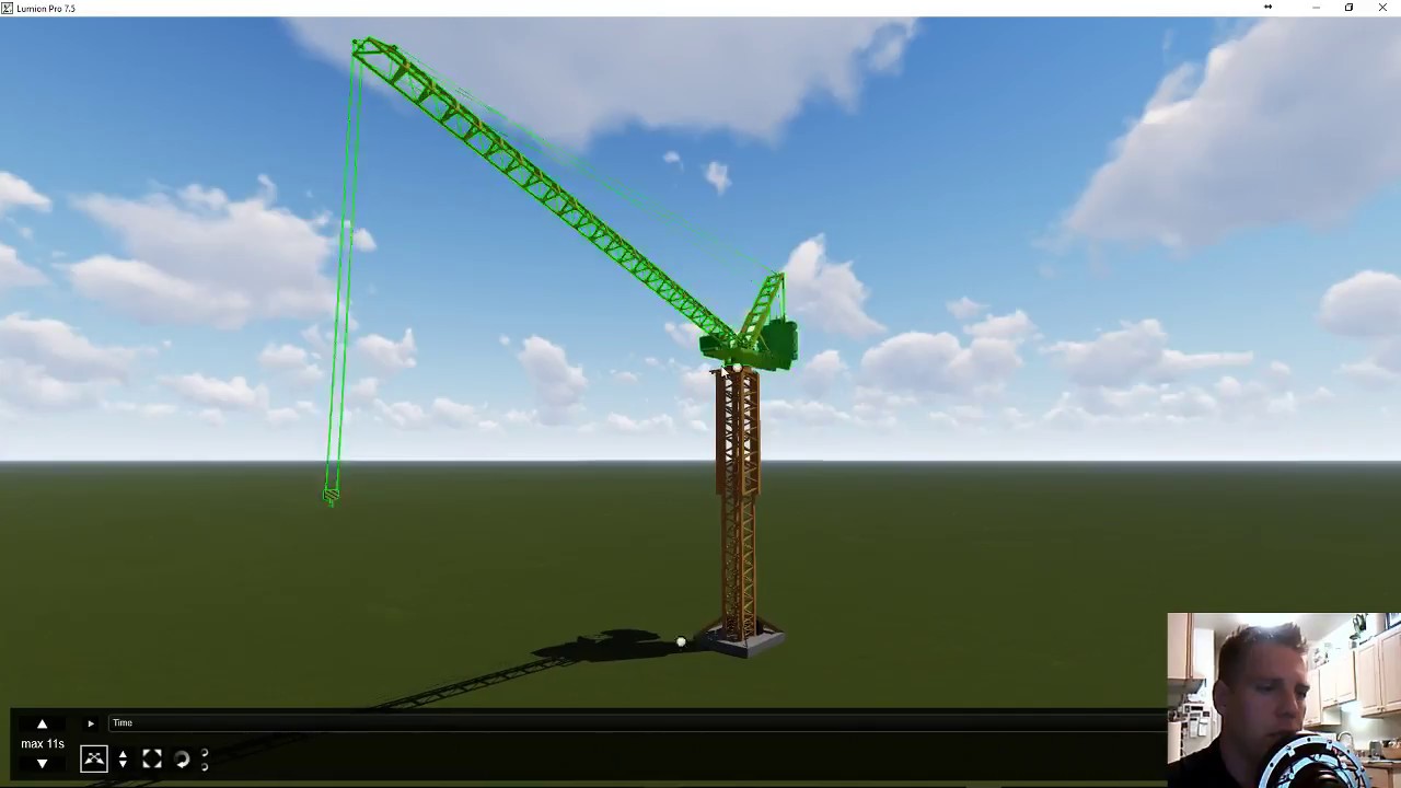 Quick Live tutorial. How to animate a crane and door in Lumion