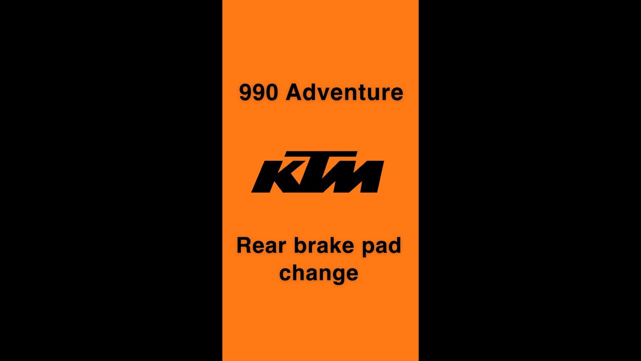 Ktm 990 Adventure rear brake pad change