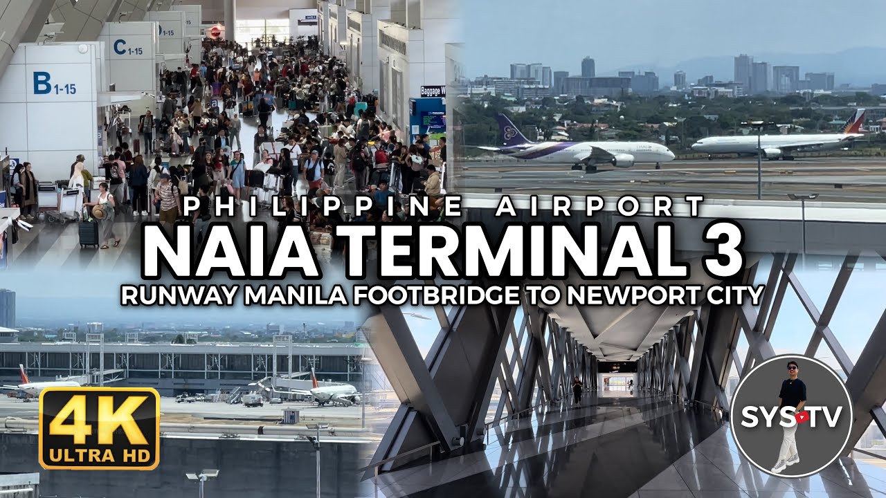NAIA Terminal 3 and RUNWAY MANILA Footbridge Easyway to Newport City