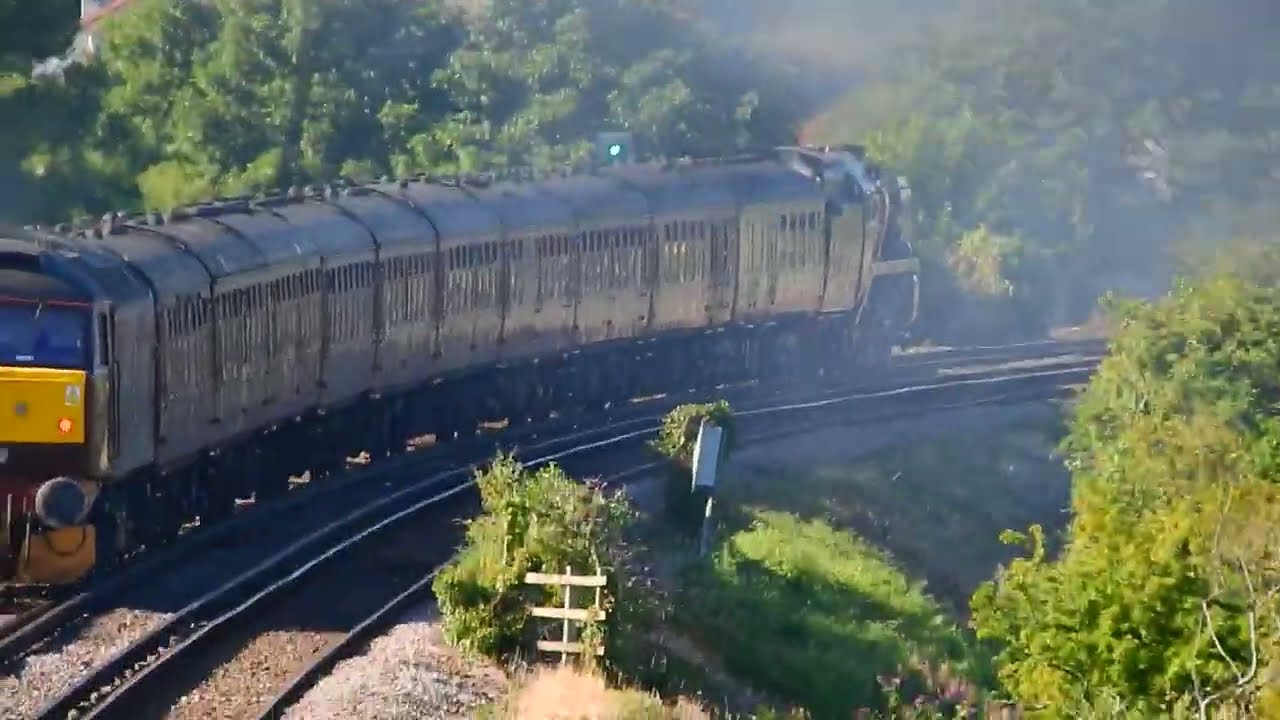 35028 Clan Line, working through Upwey Station, 09 July 2022