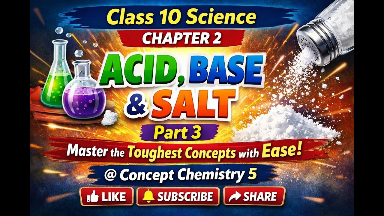 Class 10 Science Chapter 2 | Acids, Bases and Salts Part 3  Full Explanation |CBSE Board 2026#viral