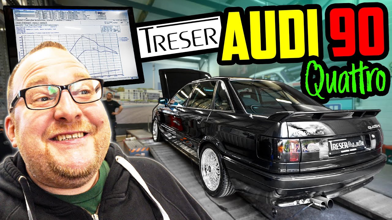 Was DR&Uuml;CKT der neue MOTOR? - Audi 90 Quattro 5 Zyl 10v TURBO - Ab auf den Pr&uuml;fstand!
